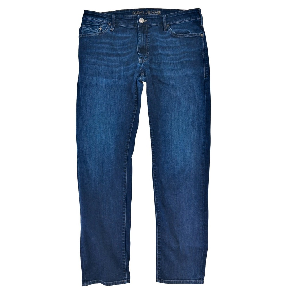Mavi Marcus Jeans Mens 38x34 Blue Medium Wash Slim Straight Denim Stretch